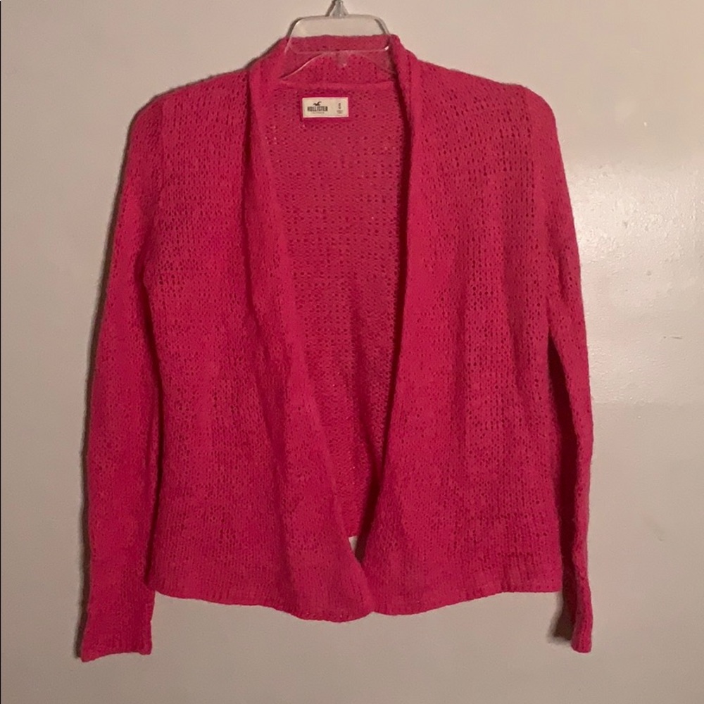 Hollister pink cardigan